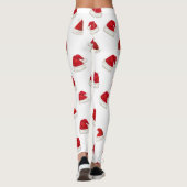 Niedlich Rote Weihnachtsmannmütze Feierliche Weihn Leggings (Rückseite)
