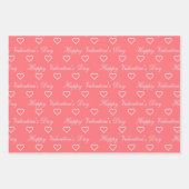 Niedlich roter rosa Weißer Text für benutzerdefini Geschenkpapier Set (Vorderseite 2)