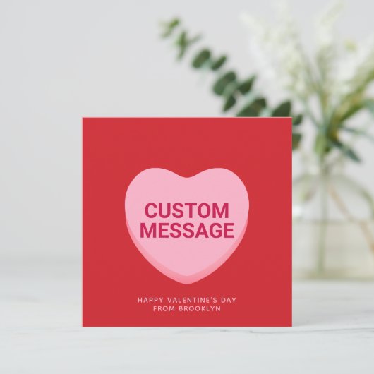 Niedlich rotes Gesprächskarte (Stehend Vorderseite)