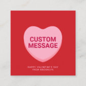 Niedlich rotes Gesprächsthema Begleitkarte (Vorderseite)