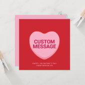 Niedlich rotes Gesprächsthema Karte (Vorderseite/Rückseite Beispiel)