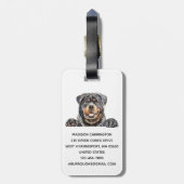 Niedlich Rottie Welpe Hunde Mama Watercolor Rottwe Gepäckanhänger (Rückseite vertikal)