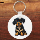 Niedlich Rottweiler - Geschenke für Besitzer von R Schlüsselanhänger (Vorderseite)