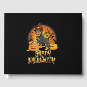 Niedlich Rottweiler Happy Halloween Hund Funny Lie Gästebuch