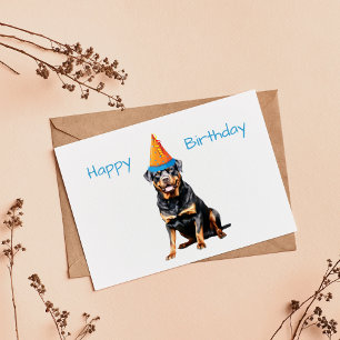 Niedlich Rottweiler Hund Geburtstag Karte