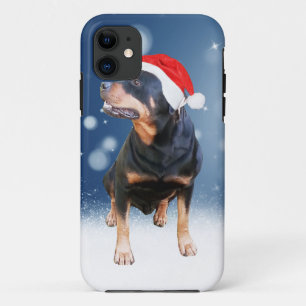 Niedlich Rottweiler Hund Weihnachten Weihnachtsman Case-Mate iPhone Hülle