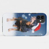 Niedlich Rottweiler Hund Weihnachten Weihnachtsman Case-Mate iPhone Hülle (Rückseite (Horizontal))