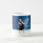 Niedlich Rottweiler Hund Weihnachten Weihnachtsman Kaffeetasse (Mittel)
