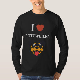 Niedlich Rottweiler Hunde Humor minimalist in Lieb T-Shirt