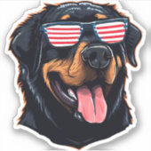 Niedlich Rottweiler Puppy Aufkleber (Vorderseite)