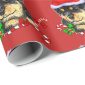 Niedlich Rottweiler Puppy Weihnachten Geschenkpapier (Rolleneckpunkt)