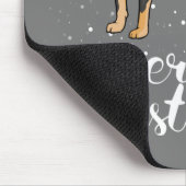 Niedlich Rottweiler Weihnachtsmannmütze Frohe Weih Mousepad (Ecke)