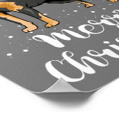 Niedlich Rottweiler Weihnachtsmannmütze Frohe Weih Poster (Ecke)