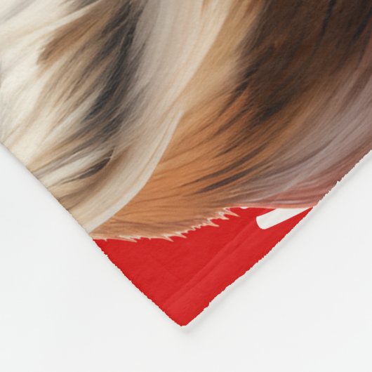 Niedlich Rough Collie Dog Name Gemustert Red Chris Fleecedecke (Ecke)