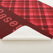 Niedlich Ruby Red Kariert Monogram Small Sherpa Bl Sherpadecke (3/4)
