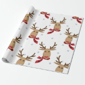 Niedlich Rudolph Christmas Pattern Geschenkpapier (Ungerollt)