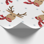 Niedlich Rudolph Christmas Pattern Geschenkpapier (Ecke)