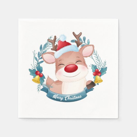 Niedlich Rudolph Serviette (Vorderseite)