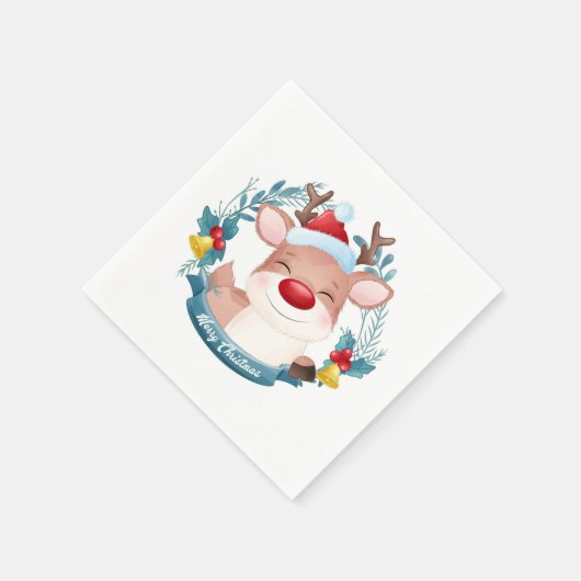 Niedlich Rudolph Serviette (Ecke)