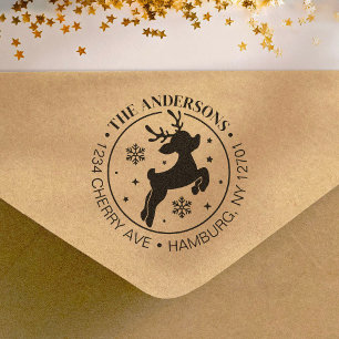 Niedlich Rudolph the Red Nosed Rentier Christmas Gummistempel