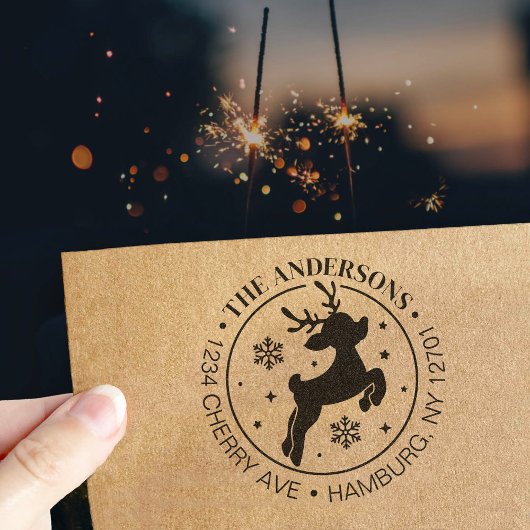 Niedlich Rudolph the Red Nosed Rentier Christmas Permastempel