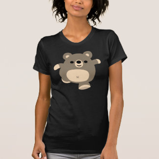 Niedlich Running Cartoon Bärenfrauen T - Shirt