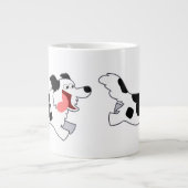 Niedlich Running Cartoon Border Collie Jumbo Tasse (Vorderseite)
