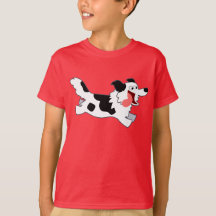 Niedlich Running Cartoon Border Collie Kids T - Sh