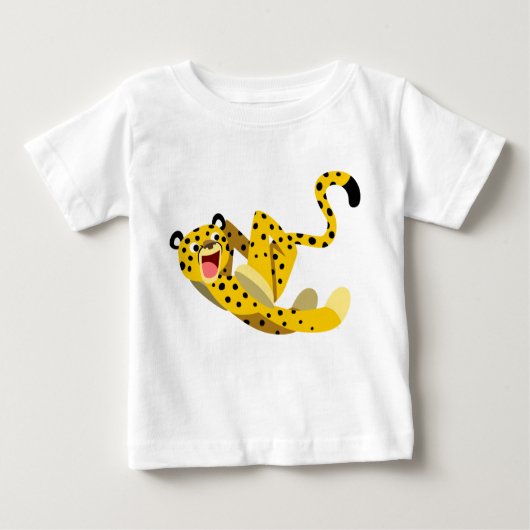 Niedlich Running Cartoon Cheetah Baby T - Shirt (Vorderseite)
