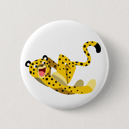 Niedlich Running Cartoon Cheetah Button