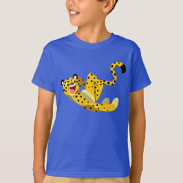 Niedlich Running Cartoon Cheetah Children T - Shir T-Shirt