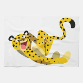 Niedlich Running Cartoon Cheetah Handtuch