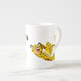 Niedlich Running Cartoon Cheetah Porzellantasse