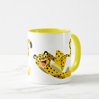 Niedlich Running Cartoon Cheetah Tasse