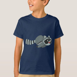 Niedlich Running Cartoon Raccoon Children T - Shir T-Shirt