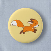 Niedlich Running Fox Button