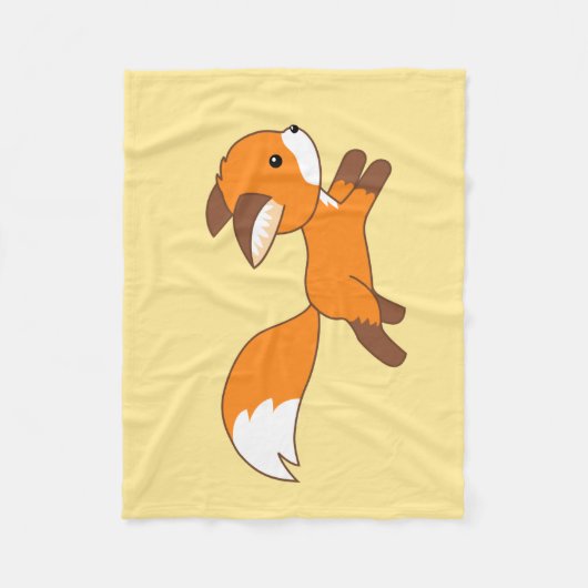Niedlich Running Fox Fleecedecke (Vorderseite)