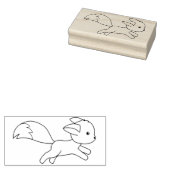 Niedlich Running Fox Gummistempel (Stempel)