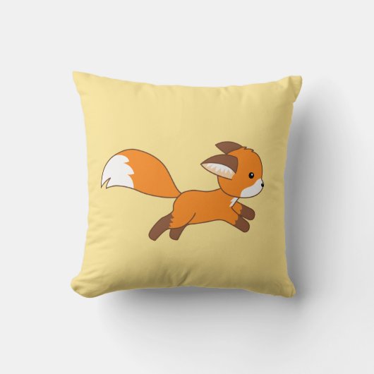 Niedlich Running Fox Kissen (Vorderseite)