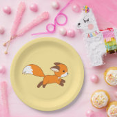Niedlich Running Fox Pappteller (Party)