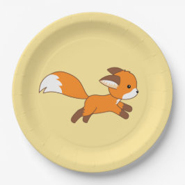 Niedlich Running Fox Pappteller