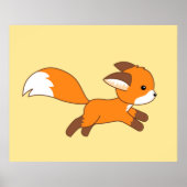 Niedlich Running Fox Poster (Vorne)