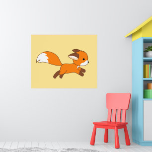 Niedlich Running Fox Poster