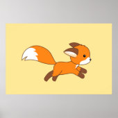 Niedlich Running Fox Poster (Vorne)