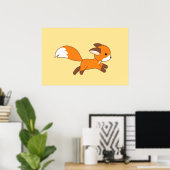 Niedlich Running Fox Poster (Heimbüro)