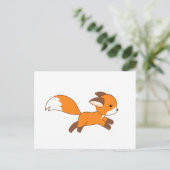 Niedlich Running Fox Postkarte (Stehend Vorderseite)