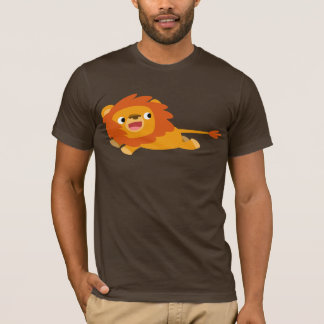 Niedlich Rushing Cartoon Lion T - Shirt