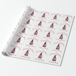 Niedlich Rustikal Personalisiert frohe Weihnachtsg Geschenkpapier