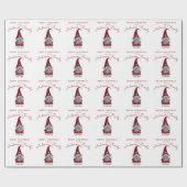 Niedlich Rustikale Frohe Weihnachtsfamilie Gnome Z Geschenkpapier (Flach)