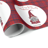 Niedlich Rustikale Personalisierte Weihnachtsgnome Geschenkpapier (Rolleneckpunkt)